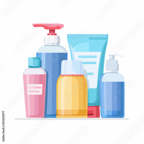 Bathroom Essentials A Colorful Collection of Soaps, Lotions, and More