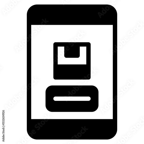 Smartphone outline mixed icon