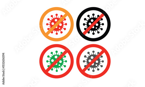 Coronavirus icon set