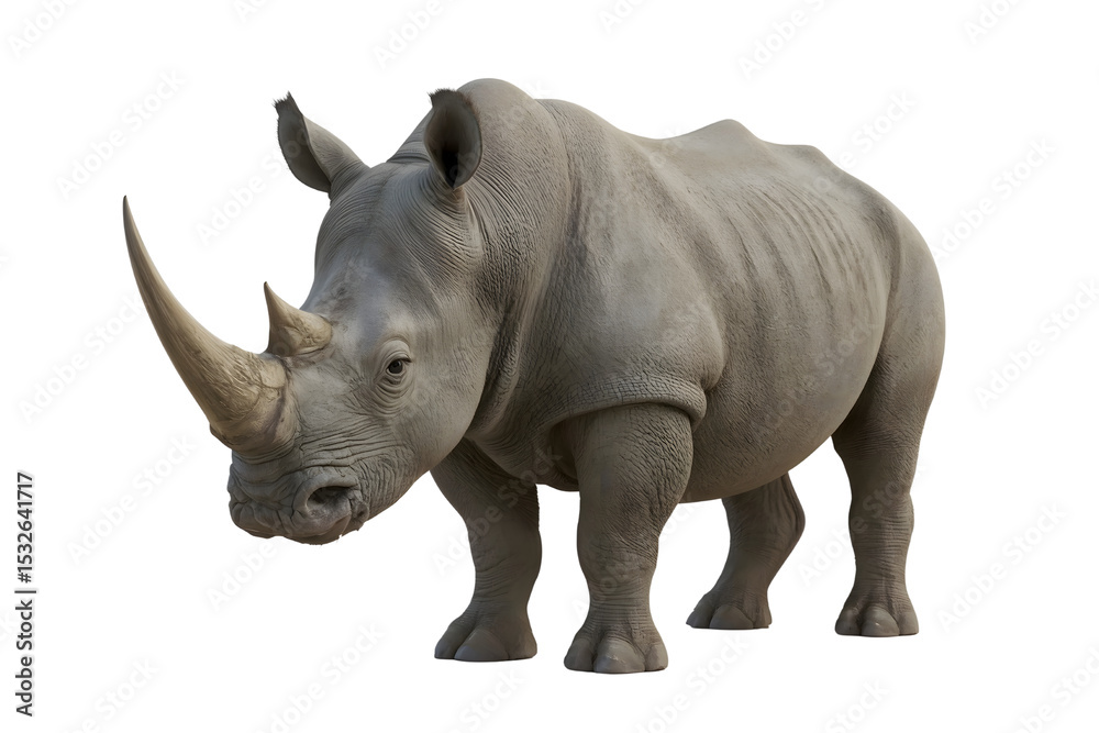 Obraz premium White rhino, front view