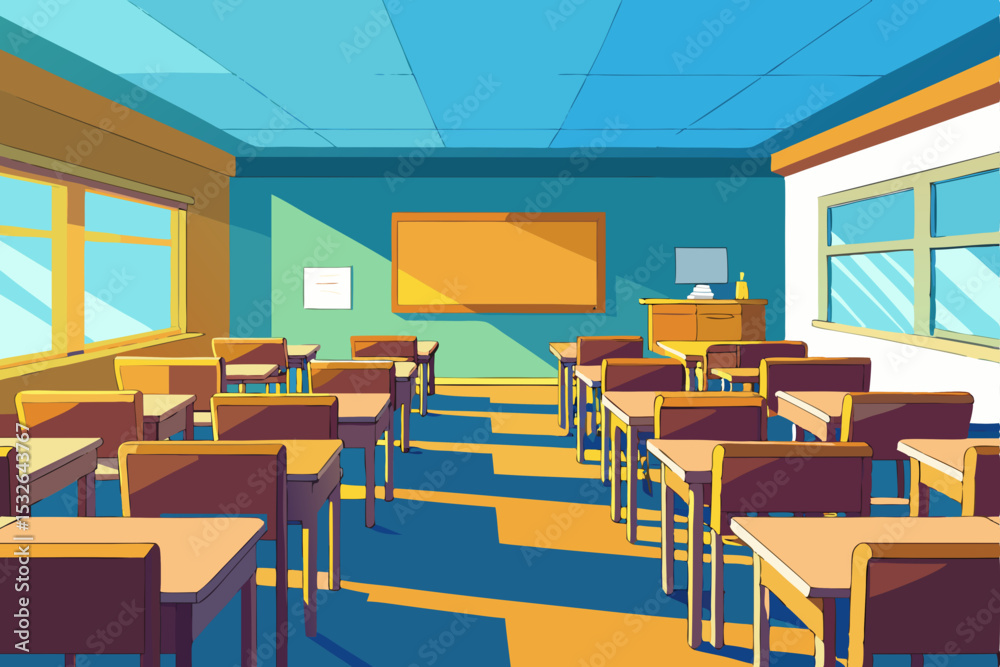 Naklejka premium classroom in school