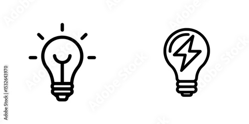 A modern illustration on a white background features the light bulb icon, which serves as a symbol for energy, thinking, creative ideas, and inspiration