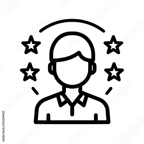 A modern set of testimonial line icons, rating illustrations, and experience symbols are available as a collection of consumer logos