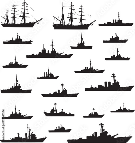 Vintage Sailing Ship Silhouettes – Black & White Nautical Vector Set

Old and Modern Ship Illustrations – Maritime Silhouette Collection

Historic Sailboat and Cargo Ship Silhouettes – Nautical Vector
