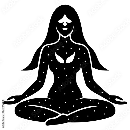 Woman meditating in lotus pose