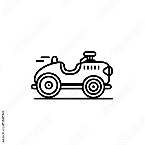Car auto vehicle transport silhouette type design combines travel and race model technology, resulting in a style that is generic, contemporary, and often used in kid toys, as well as flat modern