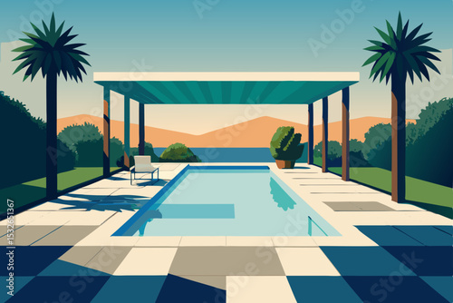 swimming pool in hotel