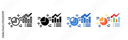 Economic crisis icon set bundle. Multi style icon collection perfect for websites, apps, and presentations. Simple vector icon collection