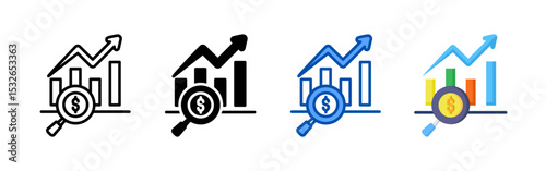 Analysis icon set bundle. Multi style icon collection perfect for websites, apps, and presentations. Simple vector icon collection