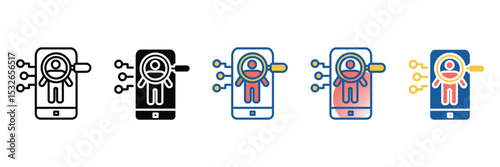 Symptom Checker Icon Set Multiple Style Collection
