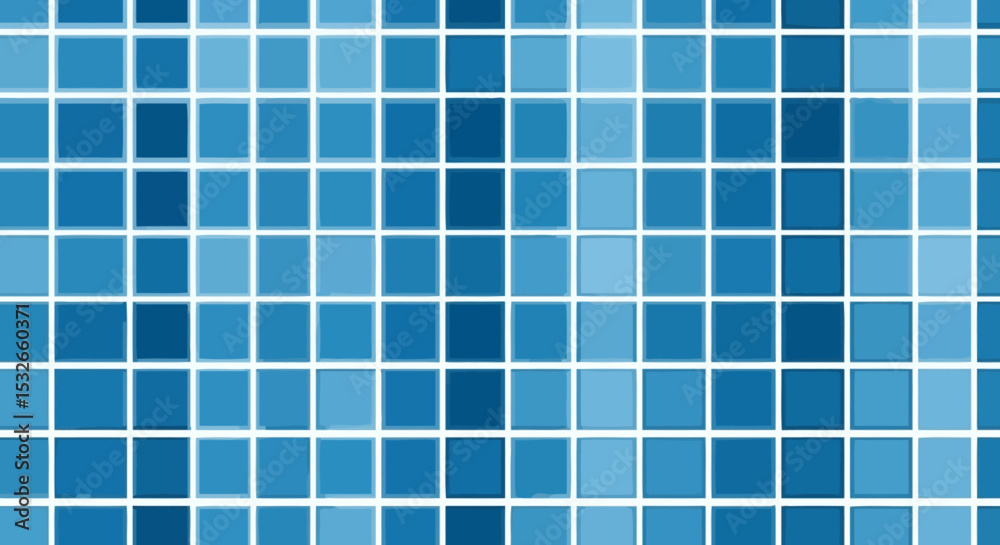 Fototapeta premium Abstract Blue Mosaic Pattern Seamless Texture for Design Projects