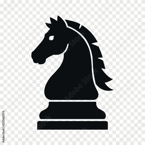 chess knight vector flat icon