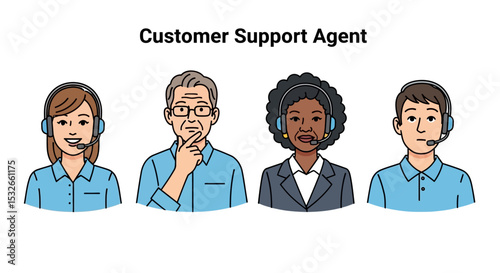 Diverse Team of Customer Support Agents Providing Excellent Service