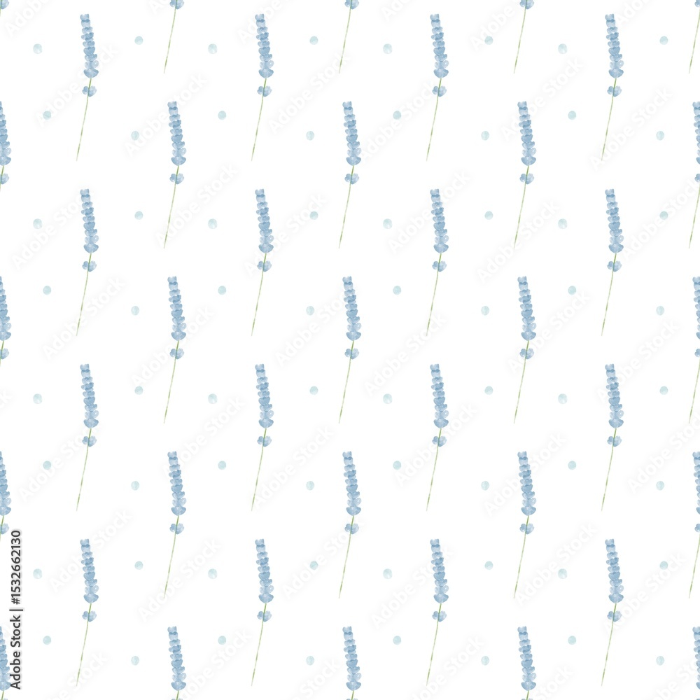 Fototapeta premium pattern lavender flower floral summer blue pastel 