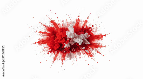 "Abstract red smoke swirl with ink-like splashes on a white background. Fluid motion, vibrant energy, and translucent textures create a dynamic, artistic visual perfect for modern design themes"