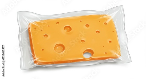 Cheese in plastic wrap