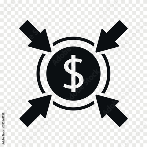 Investment money vector flat icon