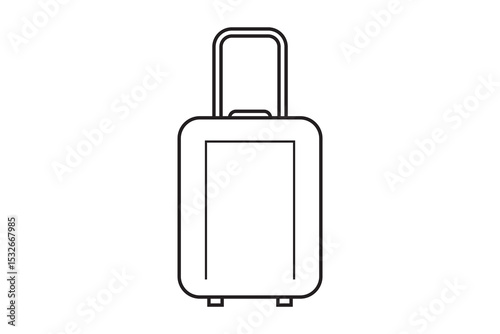 suitcase icon, flat style suitcase isolated on white background, vector illustration.