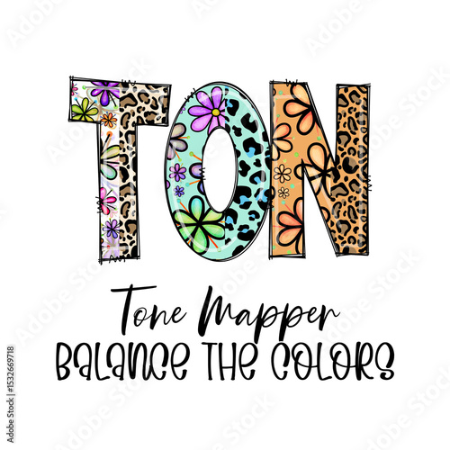 Tone Mapper Balance The Colors Design with Flowers and Leopard Print