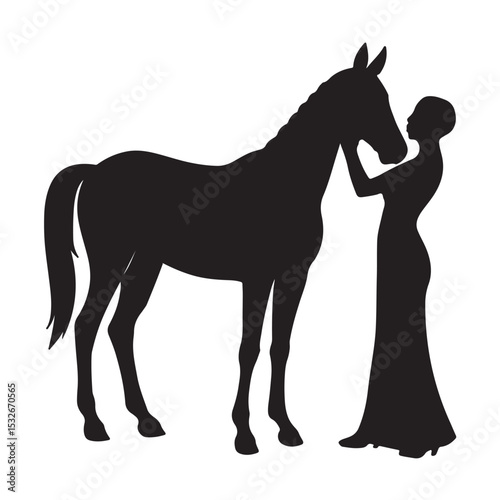 horse silhouette vector