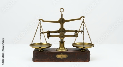 Antique brass balance scale