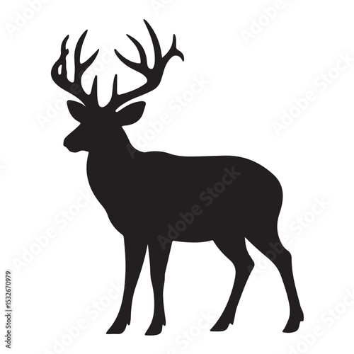 deer silhouette vector illustration
