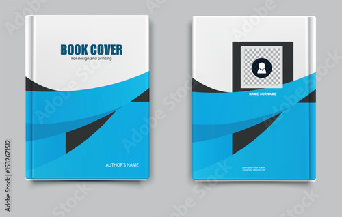 Abstract blue geometric modern annual report flyer Brochure leaflet, the presentation cover, magazine advertising. cover with an abstract background. Editable file.