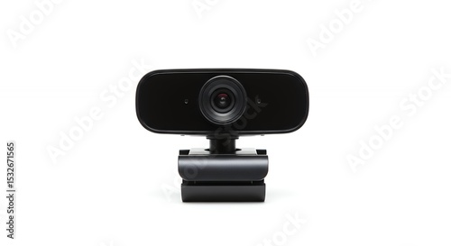 Black webcam on white background