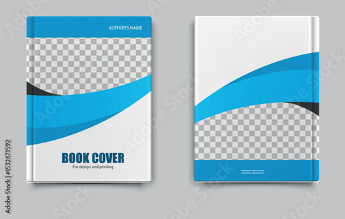 Abstract blue geometric modern annual report flyer Brochure leaflet, the presentation cover, magazine advertising. cover with an abstract background. Editable file.