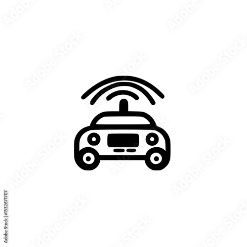 Autonomous vehicle icon vector