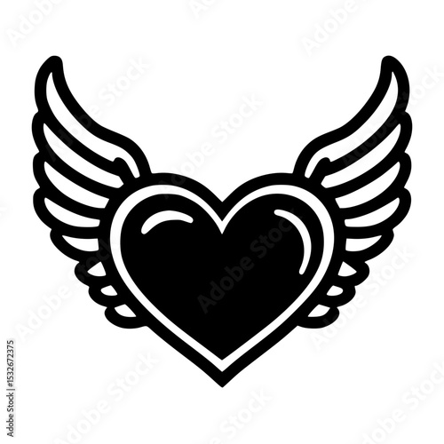 Heart with Wings SVG