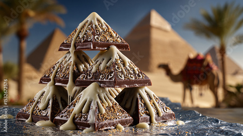 Desert-Inspired Chocolate Pyramids
