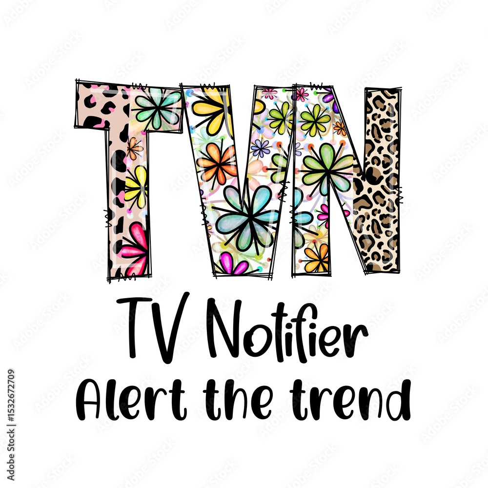 Fototapeta premium TV Notifier Alert the Trend Colorful Design