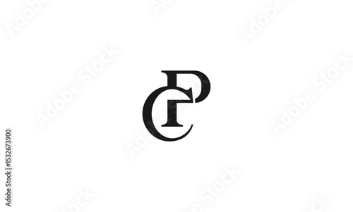 PC initial letters, monogram logo