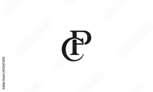PC initial letters, monogram logo