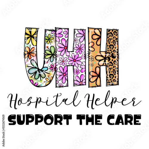 UHH Hospital Helper Support The Care Graphic Design