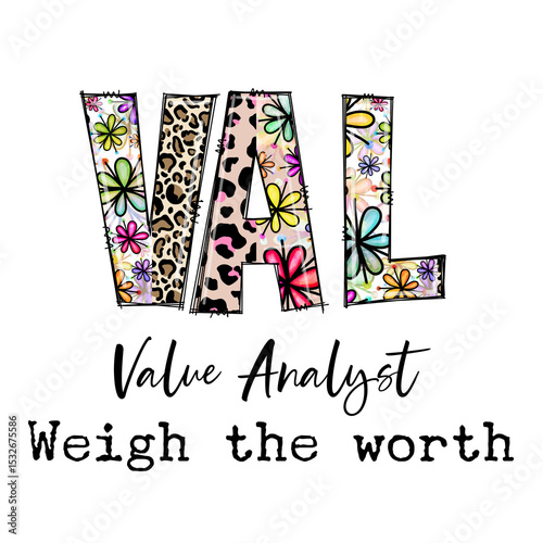 Value Analyst Design with Flowers and Leopard Print