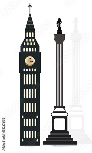 big ben and nelsons column vector