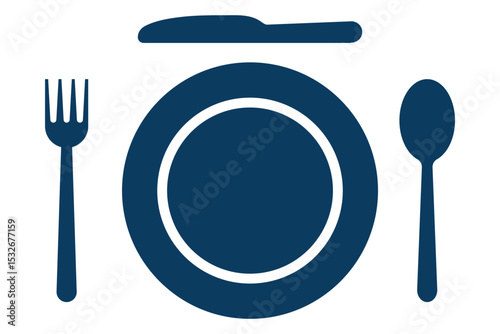 Tableware thin line icon set of fork, knife, spoon. Logotype menu. Cutlery and crockery sign. Flat style eating utensils symbol collection. Cutlery icon. restaurant business concept eps 10