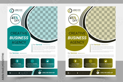 Business Corporate a4 flyer Template design set, Colorful business Flyer, Vector Template design, Corporate presentation and business poster template design.
