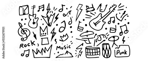 Music note vector illustration .background
