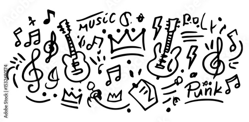Music note vector illustration .background