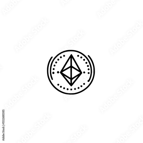 Digital product logo icon vector representing crypto brand