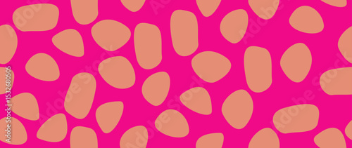 Vector flat background. Minimalistic, bright and trendy abstract polka dot pattern. Perfect for screensaver, poster, card, invitation or home decor.