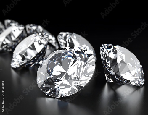 Sparkling diamonds on black background (1)
