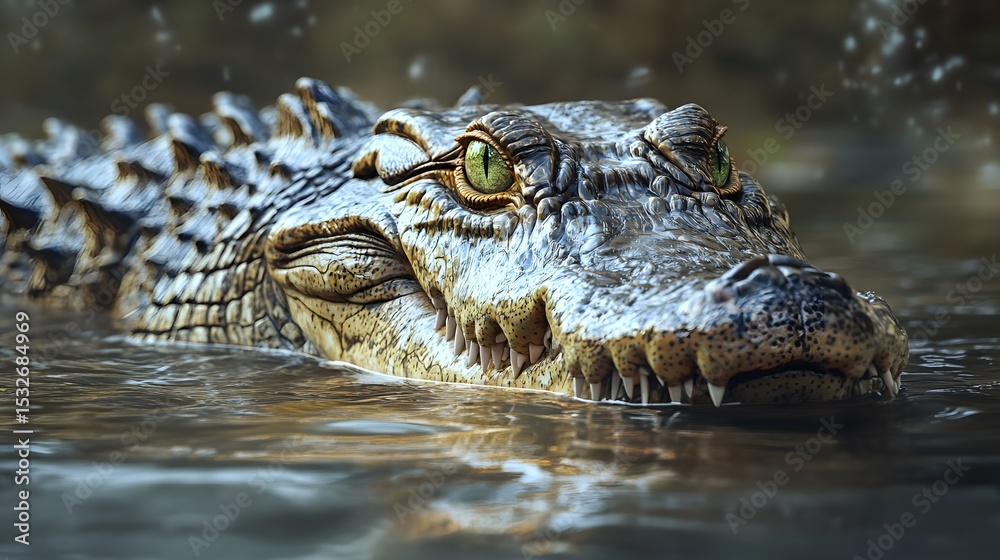 Obraz premium crocodile in the water