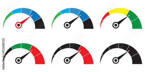 Speedometer icon vector illustration logo design, speedometer set. Vector illustration eps 10
