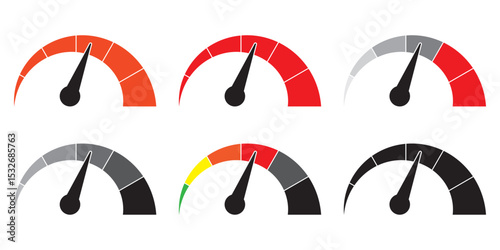 Speedometer icon vector illustration logo design, speedometer set. Vector illustration eps 10
