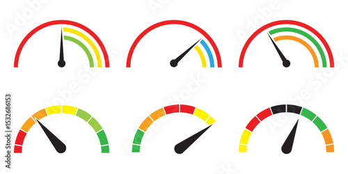 Speedometer icon vector illustration logo design, speedometer set. Vector illustration eps 10
