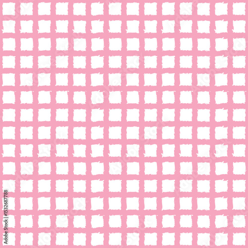 Seamless pattern consists of alternating pink parallel lines resembling a checkerboard